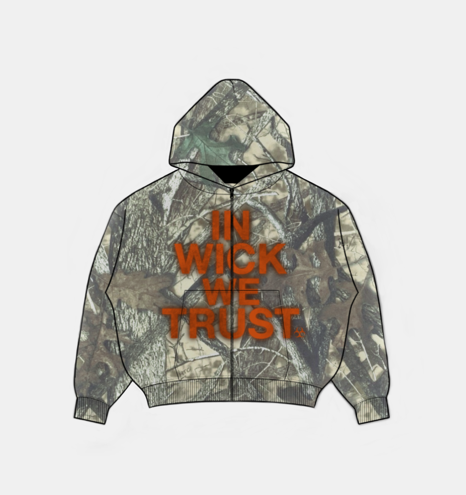"IN WICK WE TRUST" REVERSIBLE HOODIE